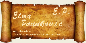 Elma Paunković vizit kartica